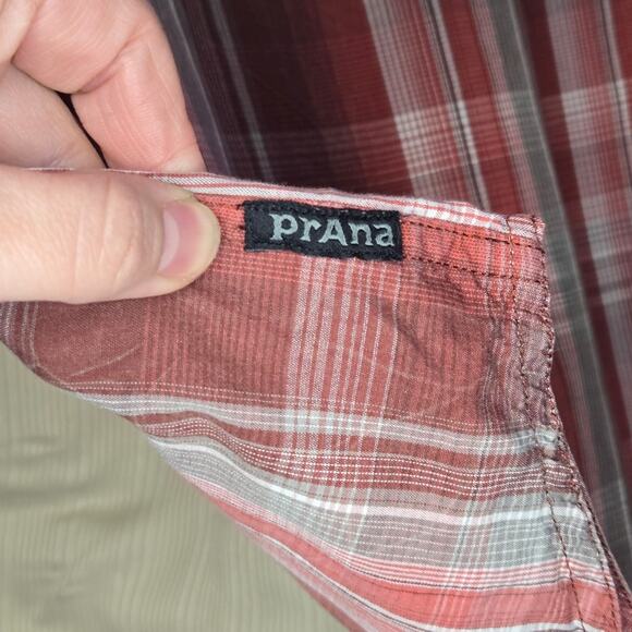 Prana Plaid Snap-Button Shirt – Size Large 0105 - Picture 6 of 10
